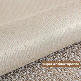 Capa de Sofá Marrom em Algodão e Linho – Antiderrapante com Design Sofisticado