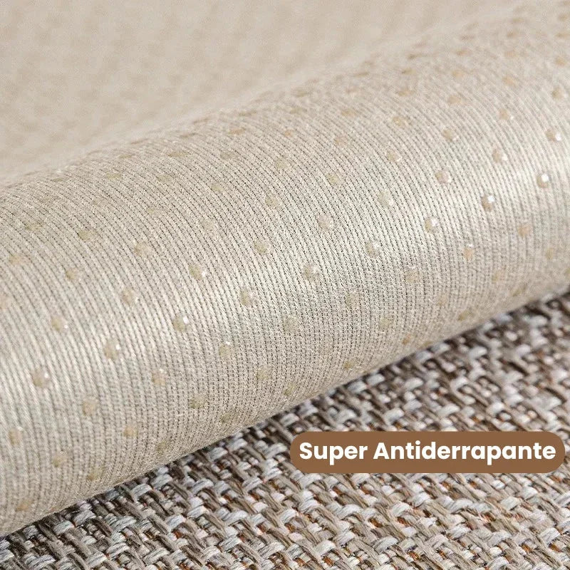 Capa de Sofá Marrom em Algodão e Linho – Antiderrapante com Design Sofisticado