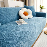 Capa de Sofá Jacquard Floral Impermeável para Casas com Pets