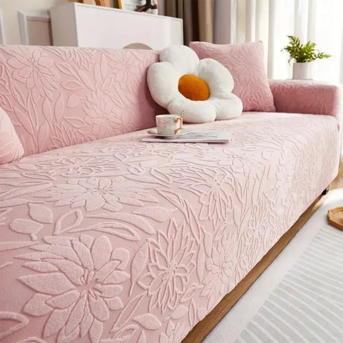 Capa Impermeável em Jacquard Floral para Sofá e Casas com Animais