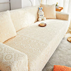 Capa de Sofá Plush Ajustável e Resistente para Casas com Pets