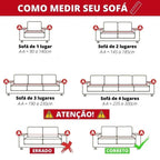Capa De Sofá Stretch Ajustável Lisa Cinza Escuro