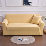 Capa De Sofá Stretch Ajustável Lisa Creme