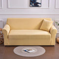Capa De Sofá Stretch Ajustável Lisa Creme