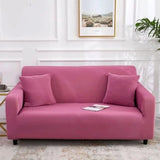 Capa De Sofá Stretch Ajustável Lisa Rosa