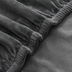 Capa Protetora para Cadeira de Jantar Cinza Escuro em Suede