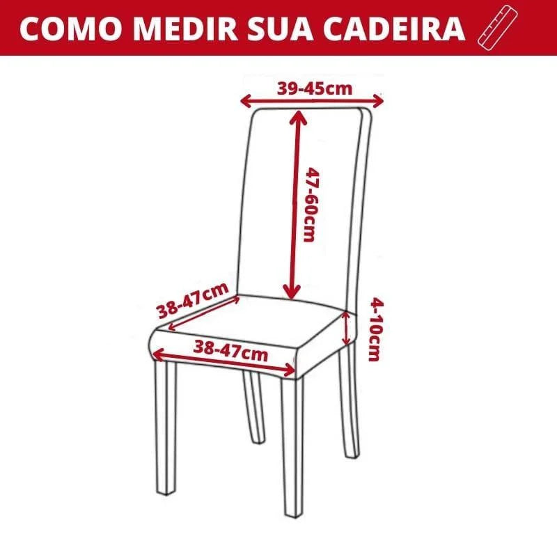 Capa Para Cadeira de Jantar Elastica Elegance Cinza Claro