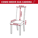Capa Para Cadeira de Jantar Tecido Stretch Areia - feito
