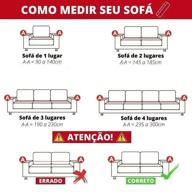 Capa para Sofá Protetora em Suede Antiderrapante Bege