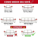 Capa Pra Sofá Flannel Plush Retrátil Bege