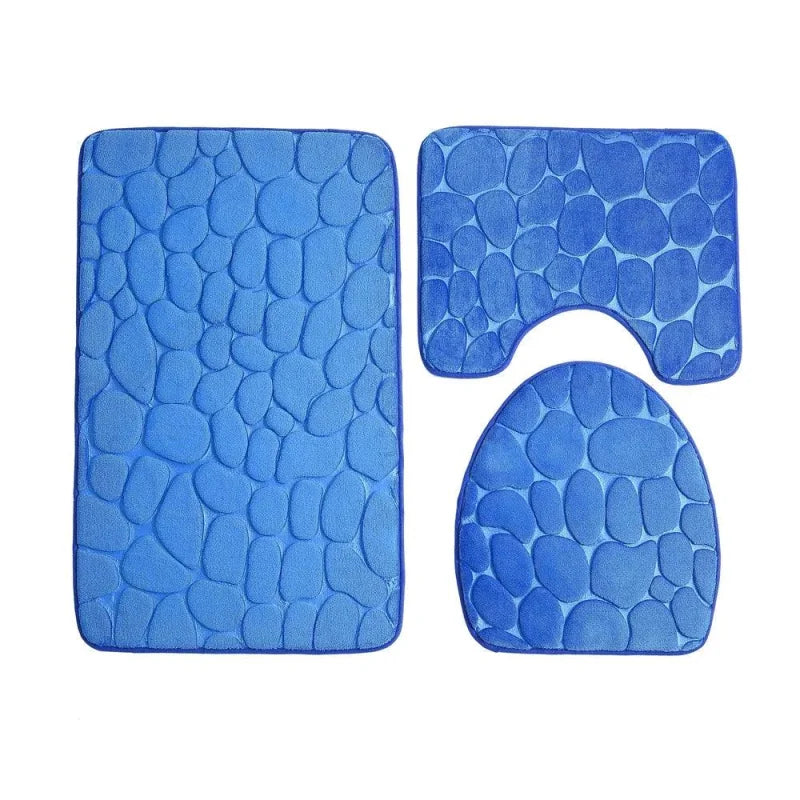 Kit de Tapetes 3 Peças Antiderrapantes e Absorventes