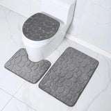 Kit de Tapetes 3 Peças Antiderrapantes e Absorventes