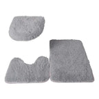 Kit de Tapetes 3 Peças Antiderrapantes de Microfibra Super Confortável