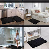 Tapete Antiderrapante de Veludo Coral Ultra Absorvente