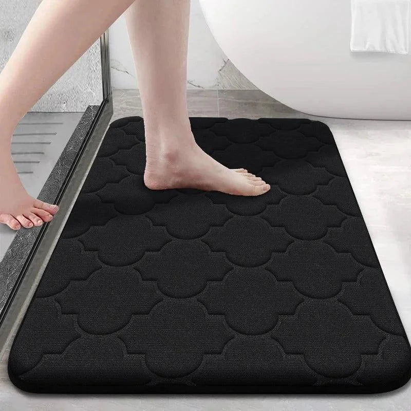 Tapete Antiderrapante de Veludo Coral Ultra Absorvente