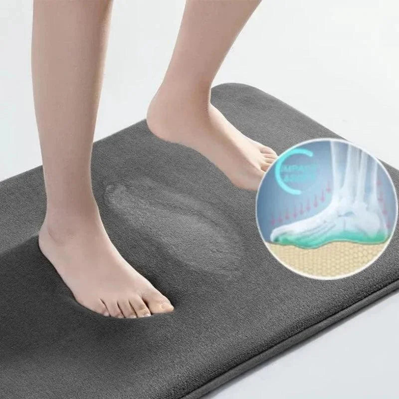 Tapete Coral Veludo Antiderrapante e Absorvente