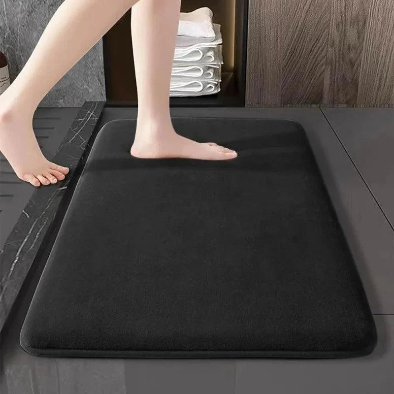 Tapete Coral Veludo Antiderrapante e Absorvente