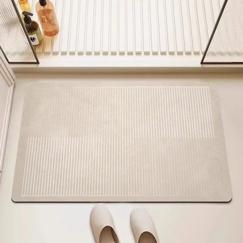 Tapete de Banheiro Minimalista de Secagem Rápida e Alta Absorção