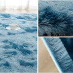 Tapete Liso Soft Felpudo Azul Mescla