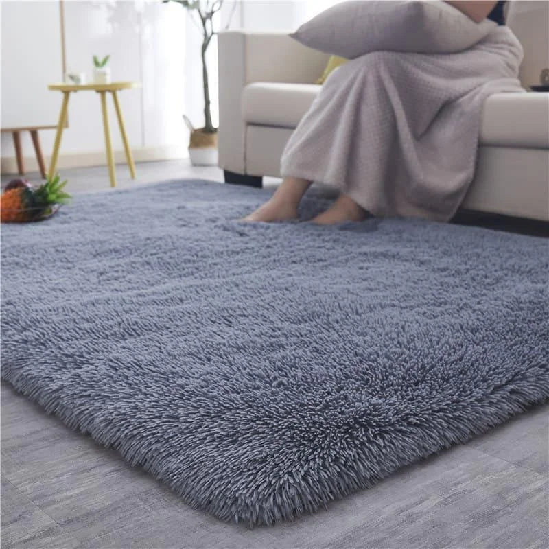 Tapete Liso Soft Felpudo Cinza