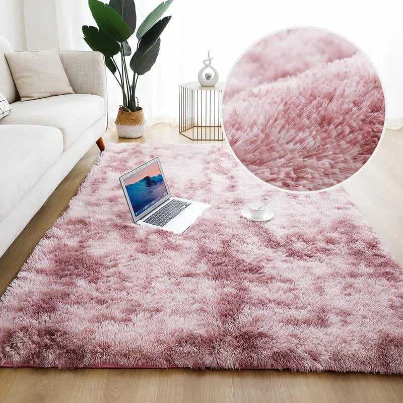 Tapete Liso Soft Felpudo Rosa Mescla