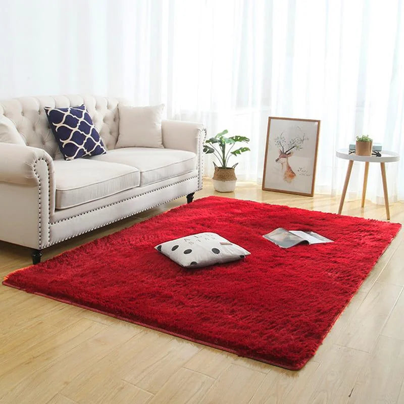Tapete Liso Soft Felpudo Vermelho